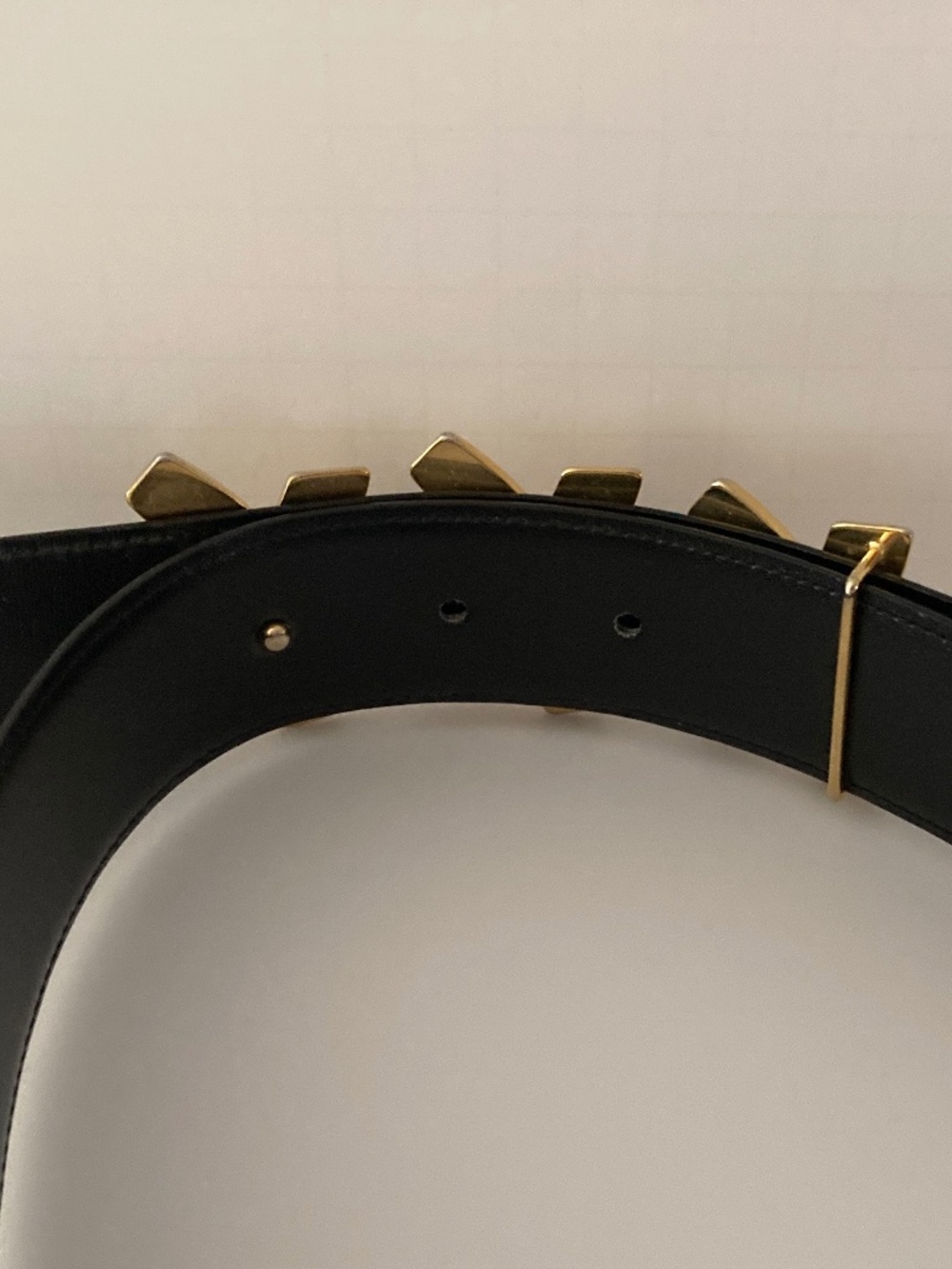 Paloma Picasso Vintage Triple X (Kiss) Black Leather Belt/L/Excellent Condition! - Picture 7 of 9